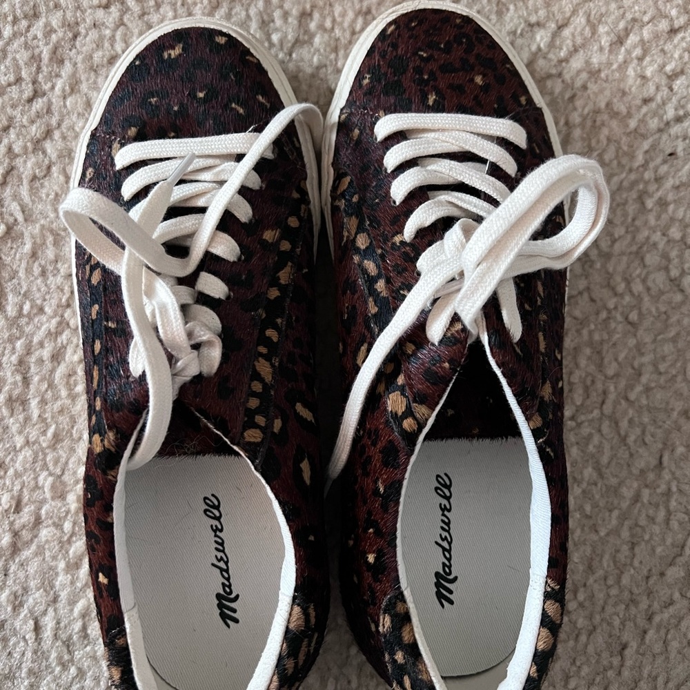 Madewell Calf Hair Animal Print Sneakers